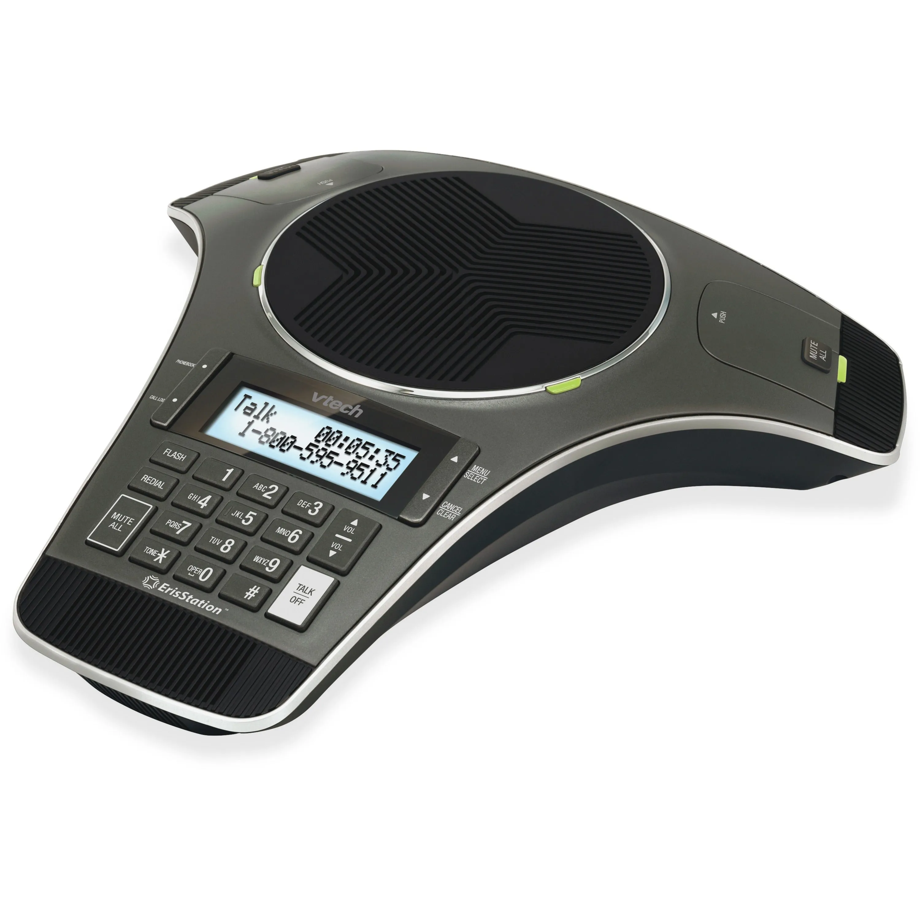 VTech ErisStation VCS702 DECT 6.0 1.93 GHz Conference Phone - Gun Metal