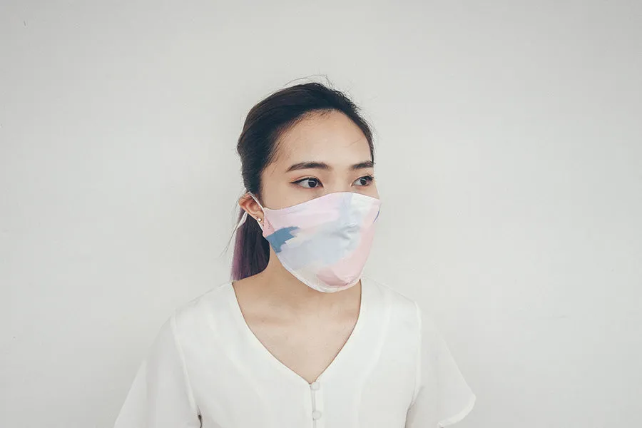Watercolor Strokes - He Will Order His Angels {Face Mask}