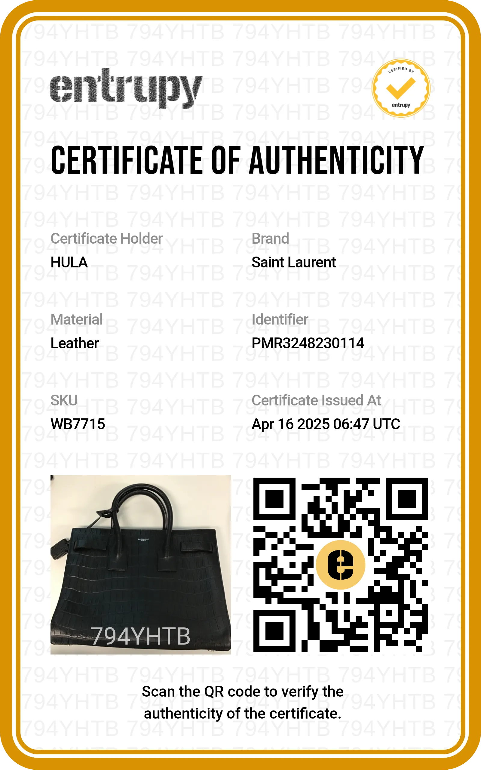 [WB7715] Saint Laurent | Tote Bag