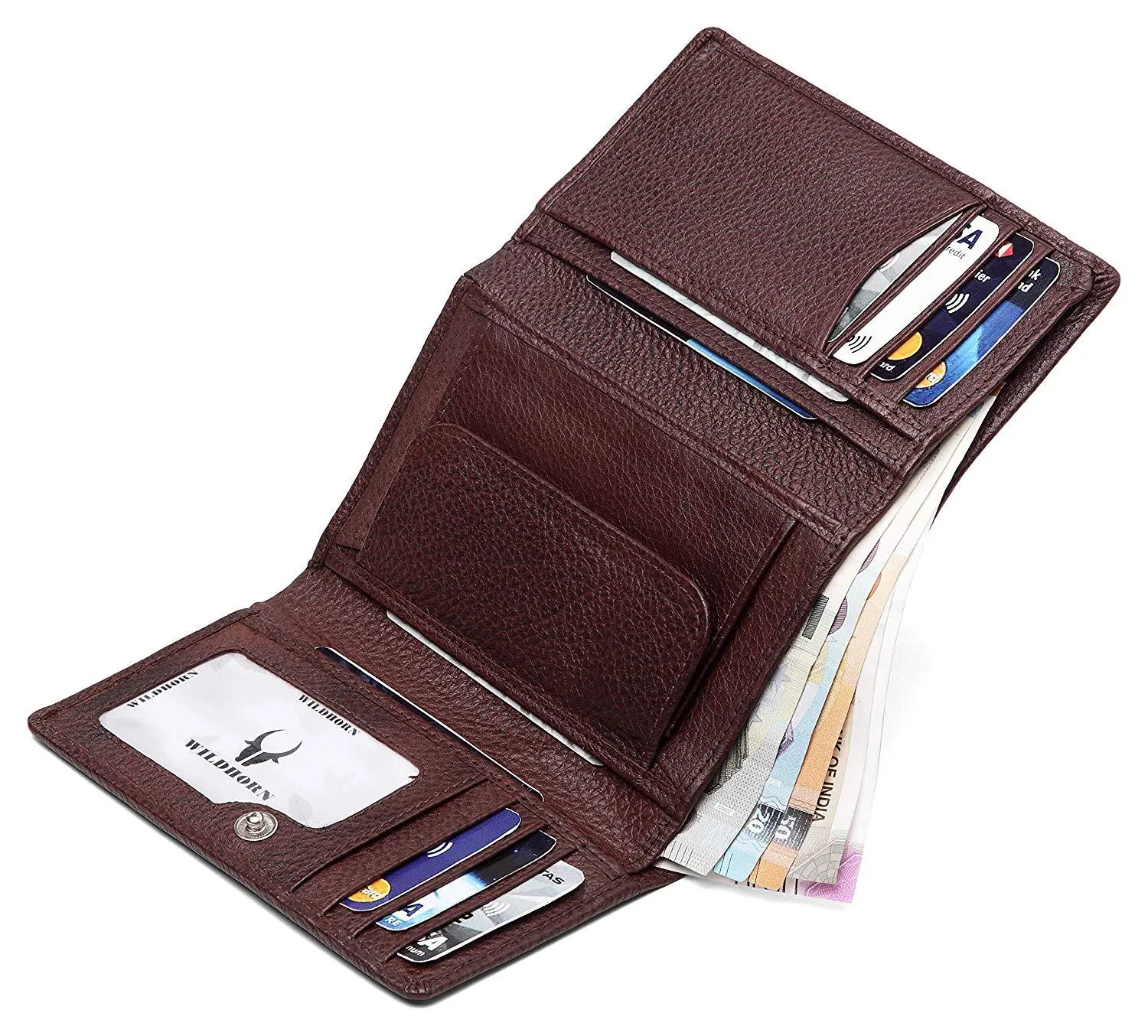 WildHorn RFID Protected Genuine Leather Wallet for Women Stylish|Purse for Women/Girls