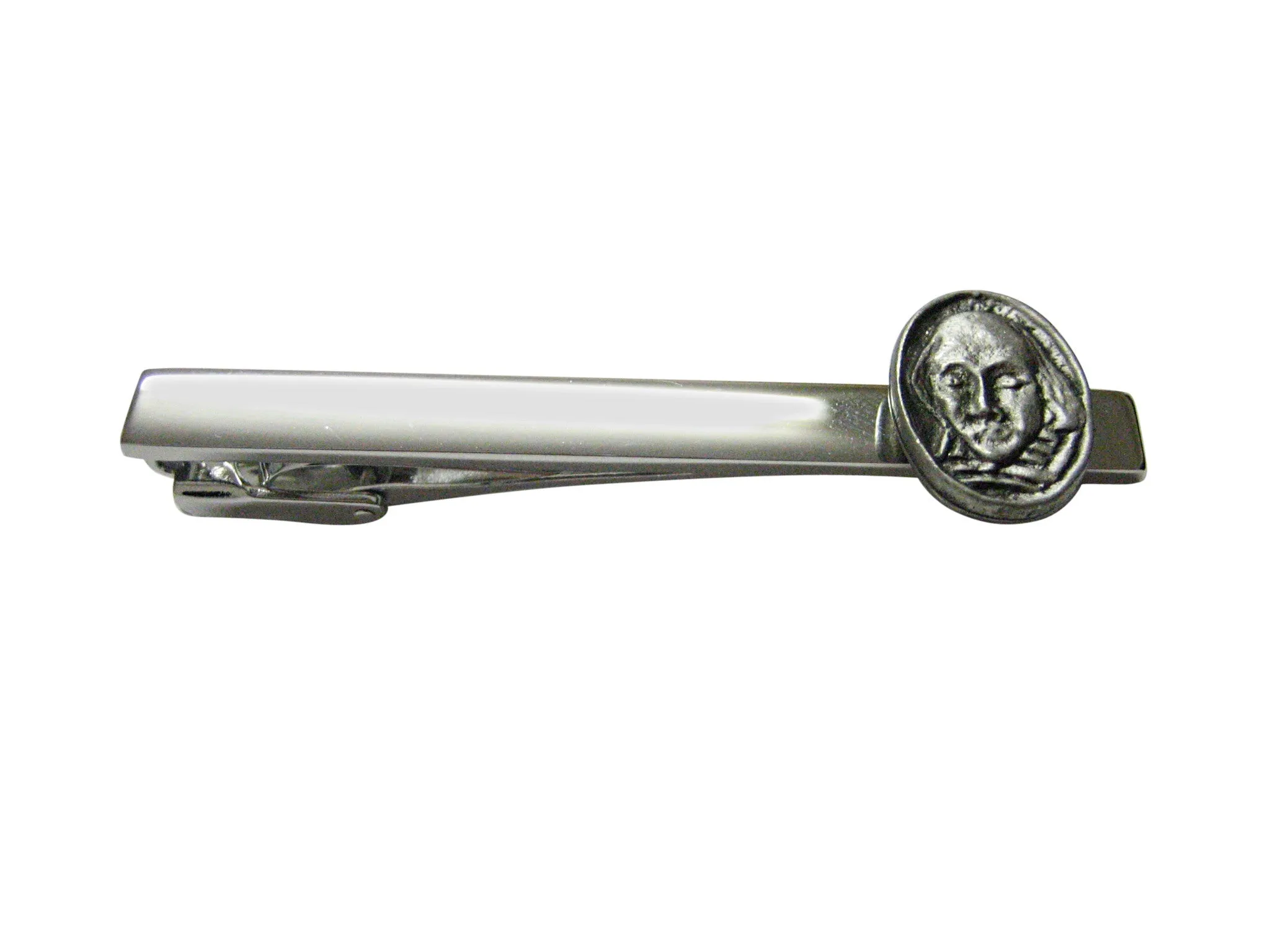 William Shakespeare Head Square Tie Clip