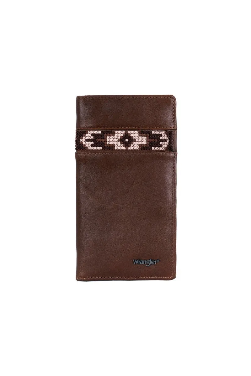 Wrangler Trent Rodeo Wallet Dark Tan