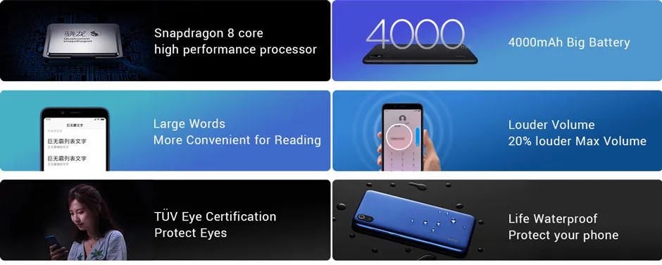 Xiaomi Redmi 7A Mobile Phone Snapdargon 439 Octa core 5.45"" HD 4000mAh Battery 13MP Rear Camera Matte Black_3 32G