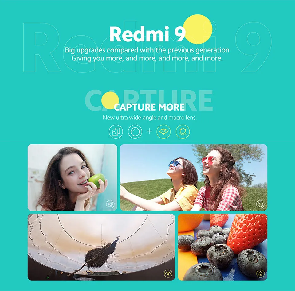 Xiaomi Redmi 9 global rom Smartphone  6.53"" Display 5020mAh Battery Redmi9 Mobile Phone blue_4 128G