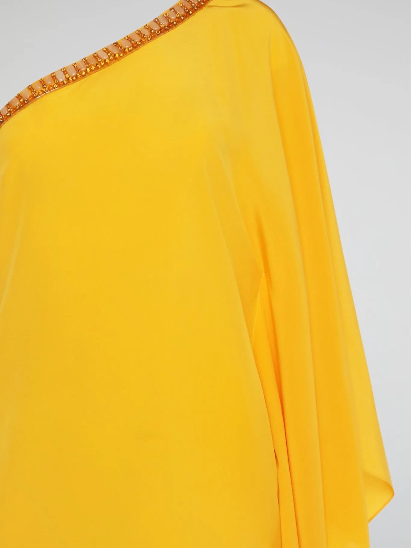 Yellow Asymmetrical Studded Dress