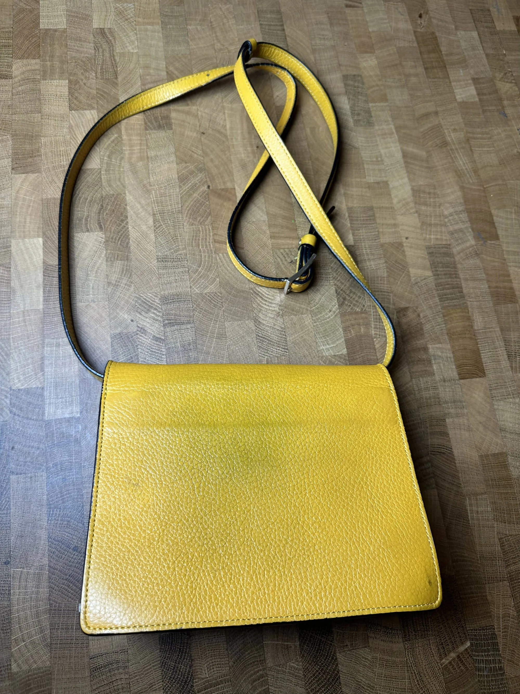 Yellow Leather Eye Bag