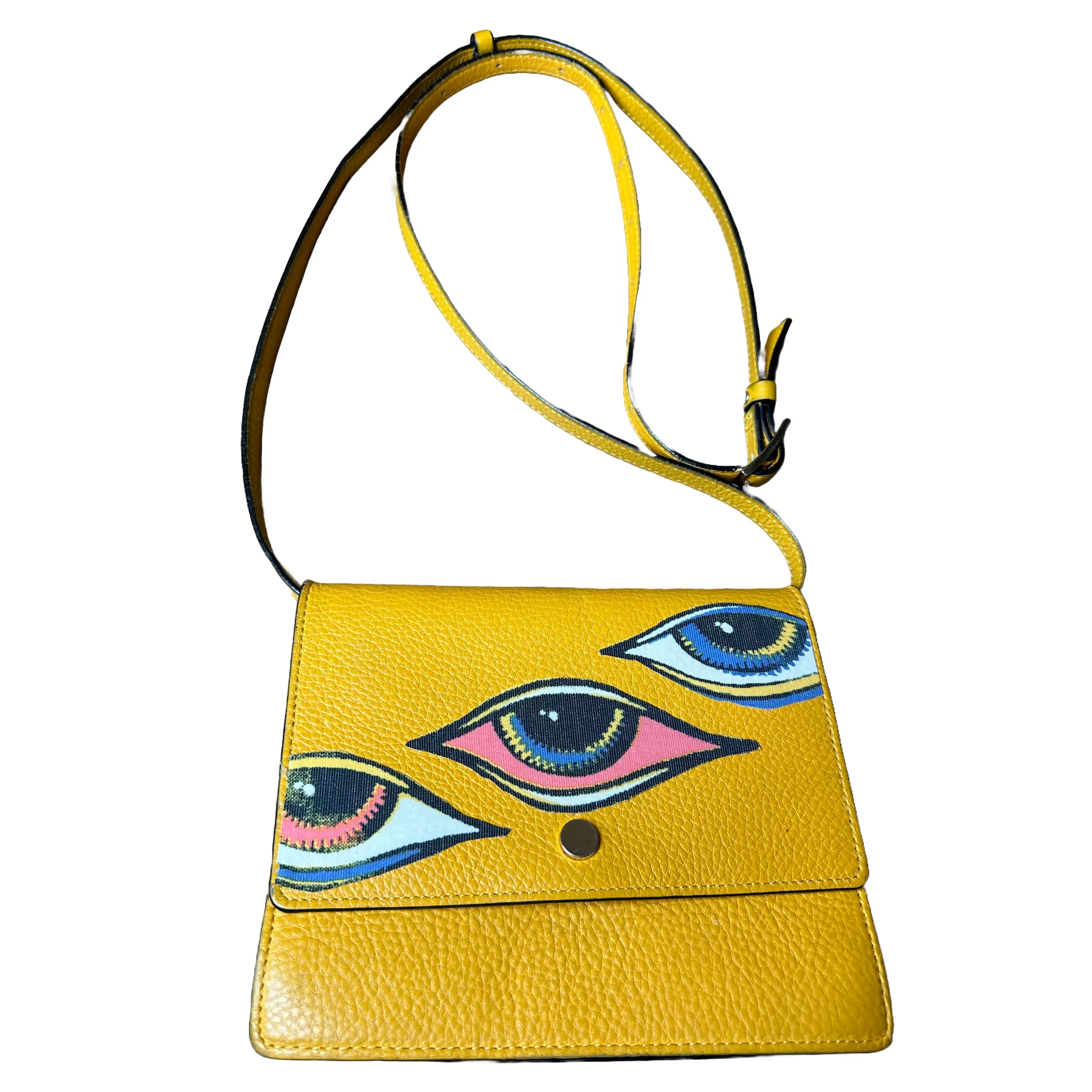 Yellow Leather Eye Bag