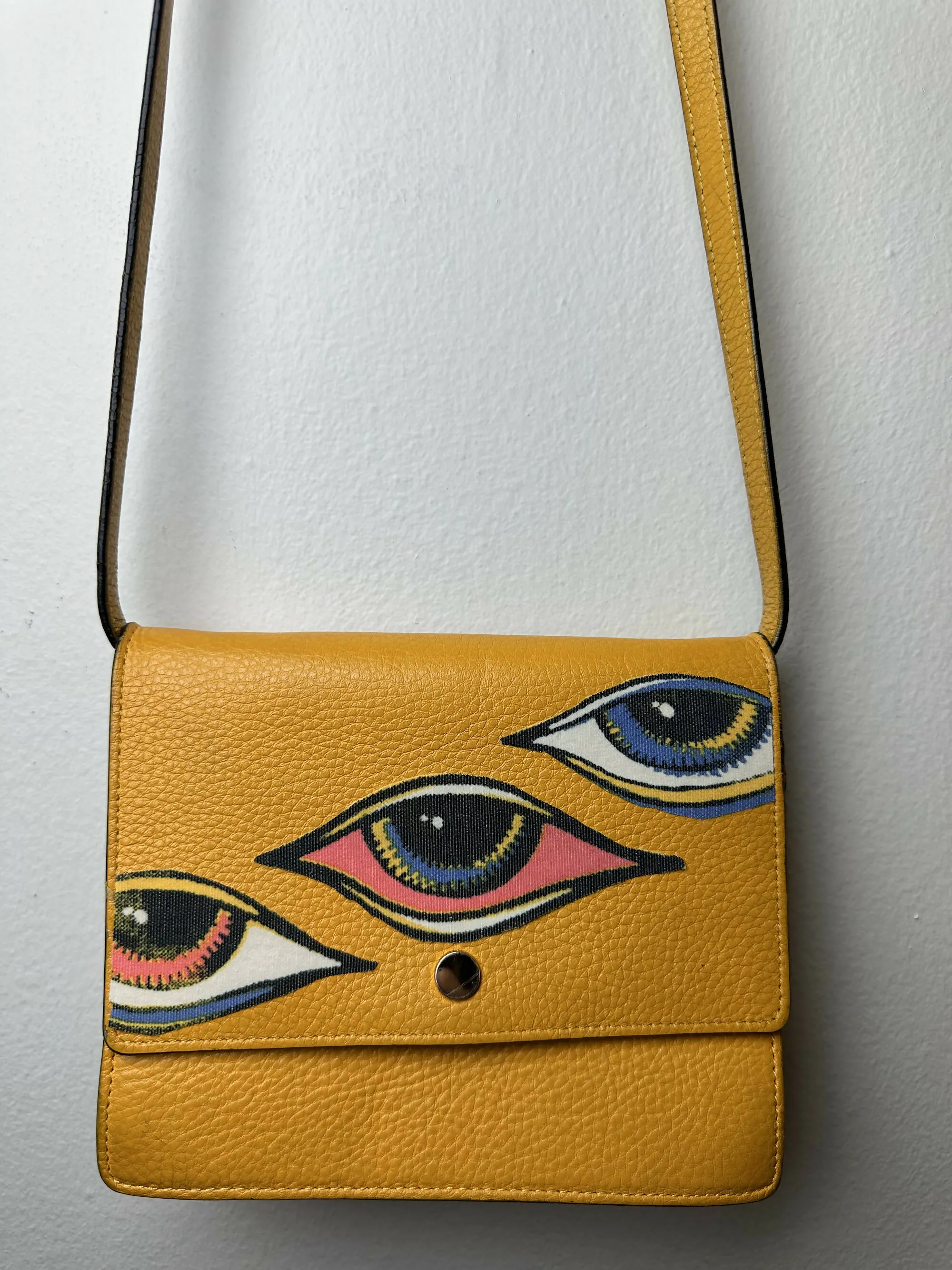 Yellow Leather Eye Bag