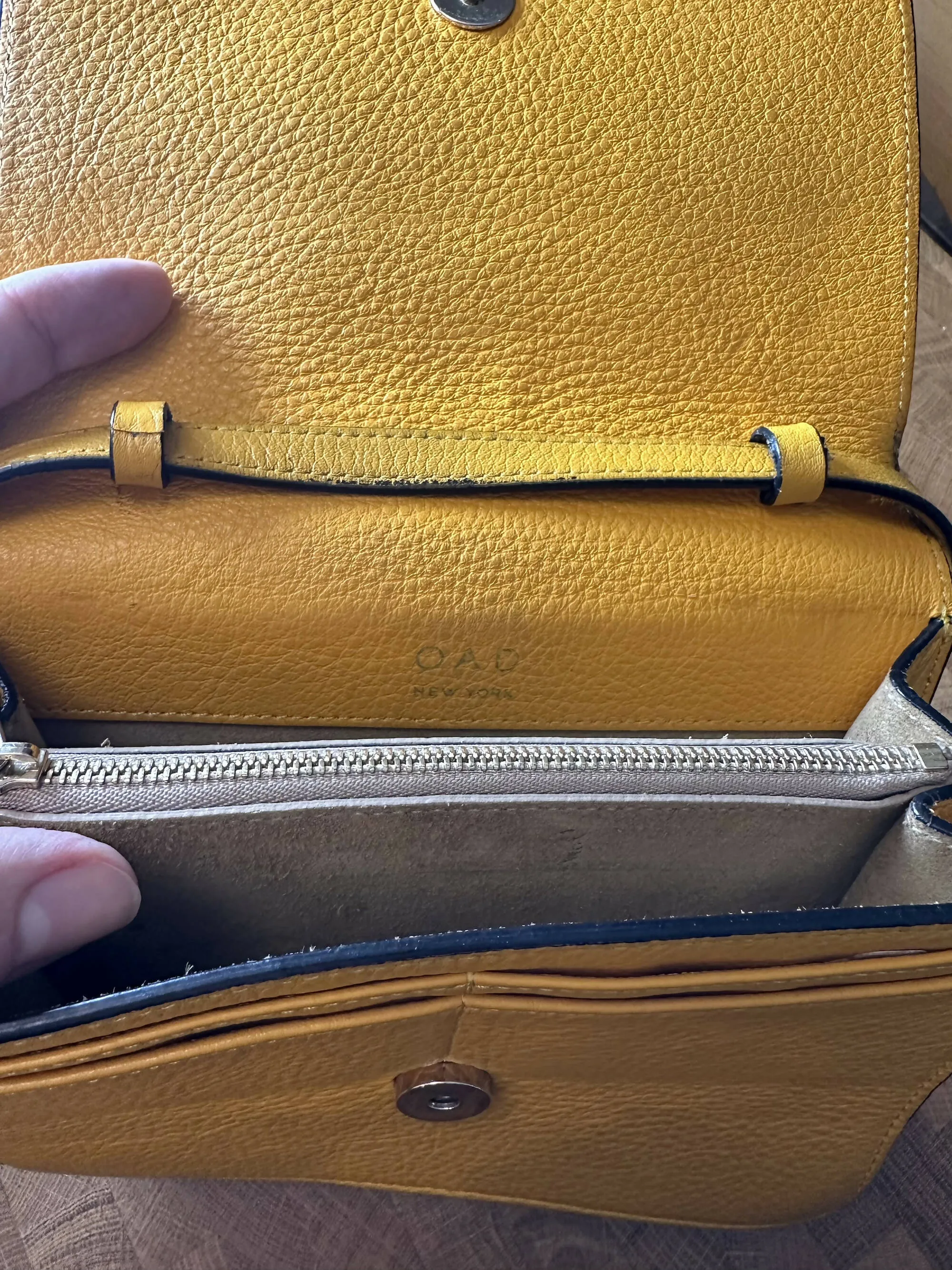 Yellow Leather Eye Bag
