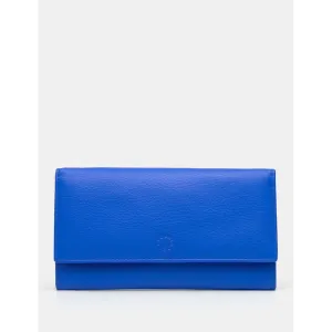 Yoshi Hudson Flap Over Blue Leather Purse