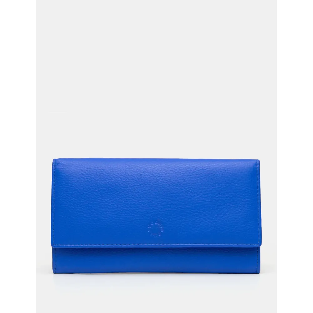 Yoshi Hudson Flap Over Blue Leather Purse