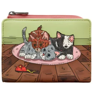 Yoshi Playtime Kittens Pink Leather Flap Over Purse