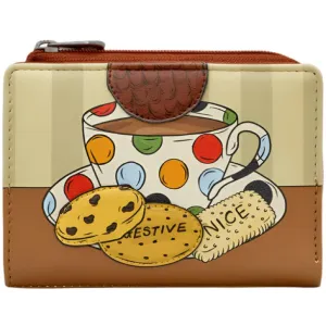 Yoshi Tea and Biscuits Brown Leather Flap Over Purse