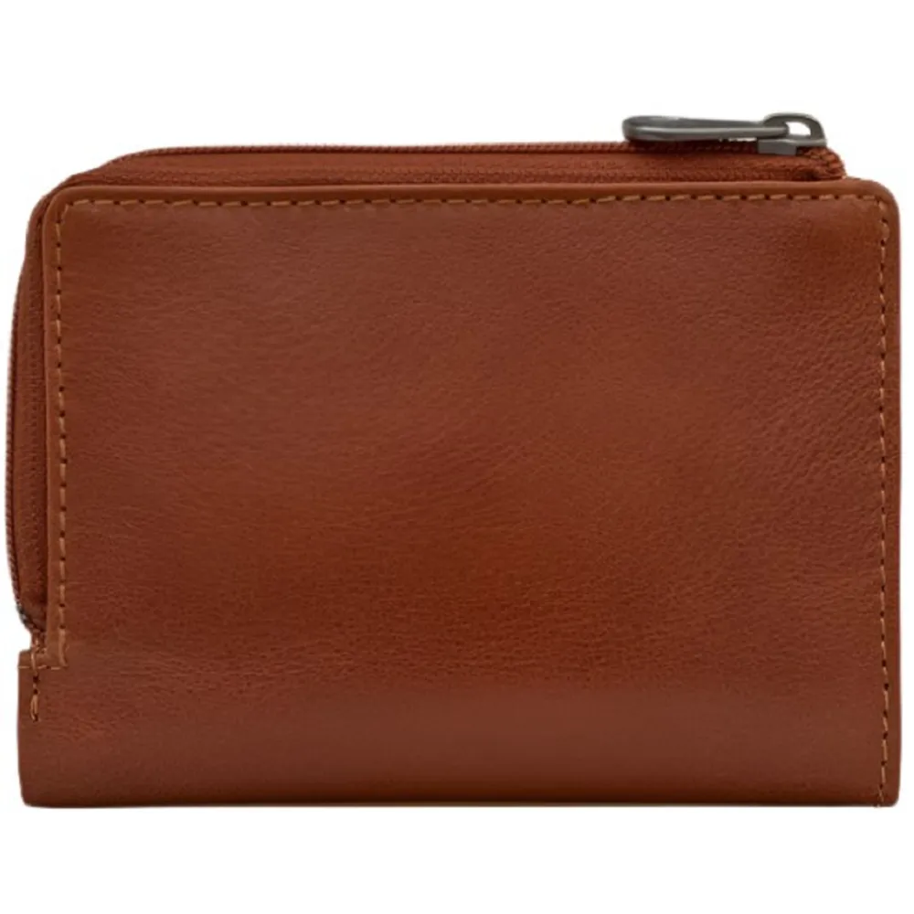Yoshi Tea and Biscuits Brown Leather Flap Over Purse