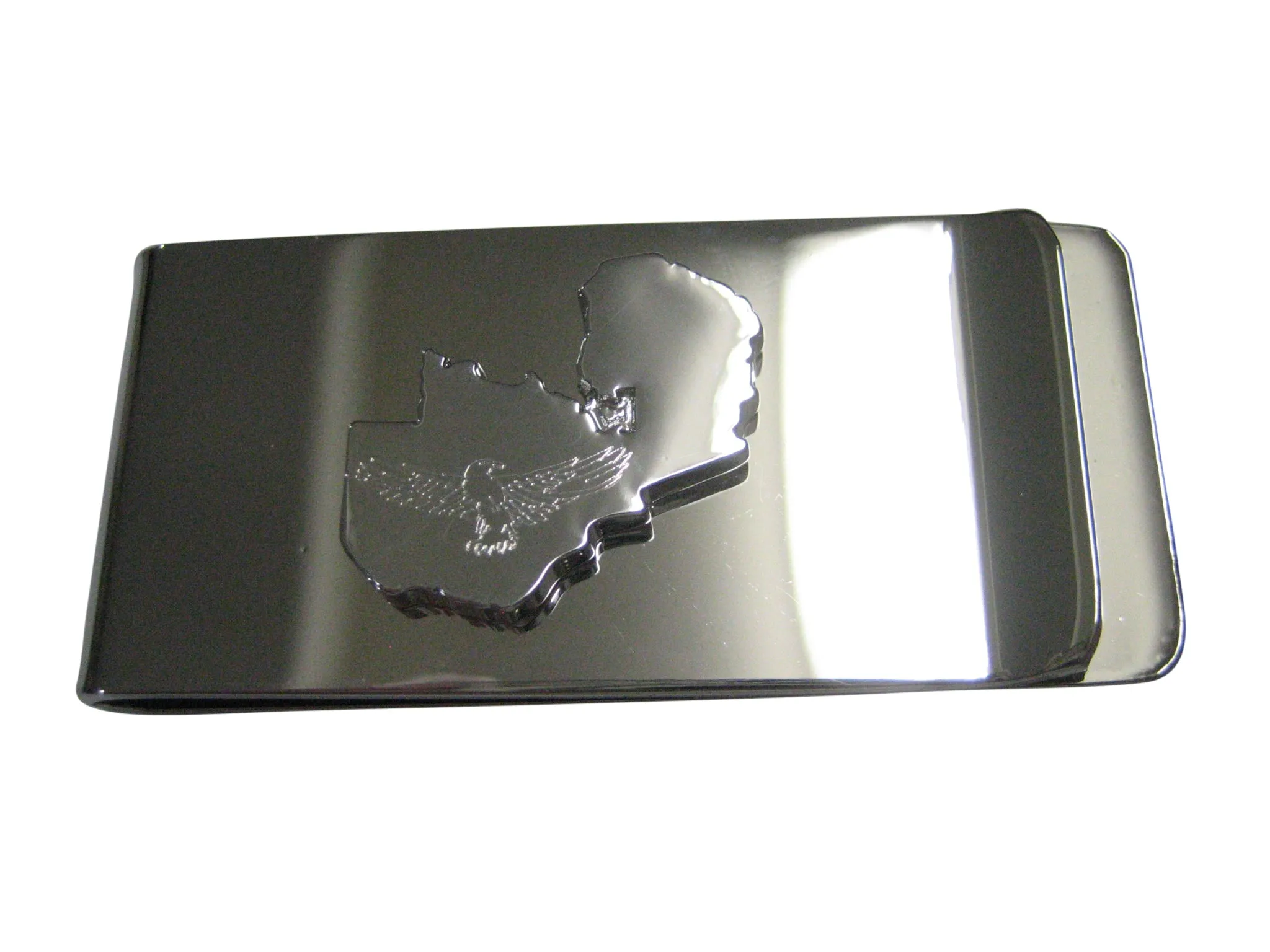 Zambia Map Shape and Flag Design Money Clip